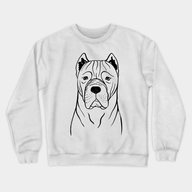 Cane Corso (Black and White) Crewneck Sweatshirt by illucalliart